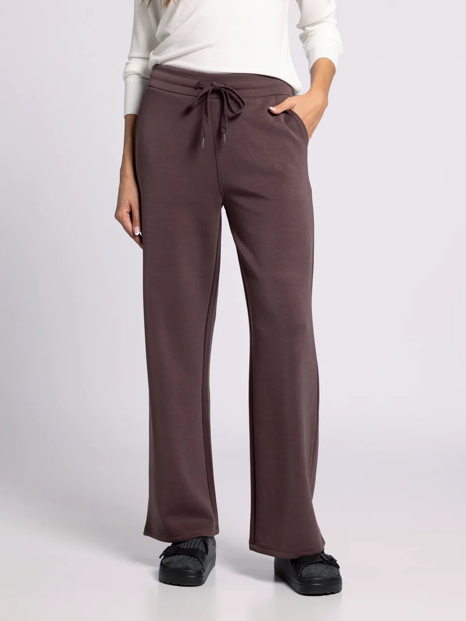 brown athletic pants
