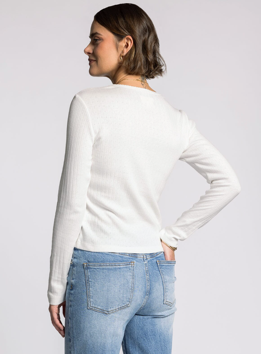 pointelle long sleeve
