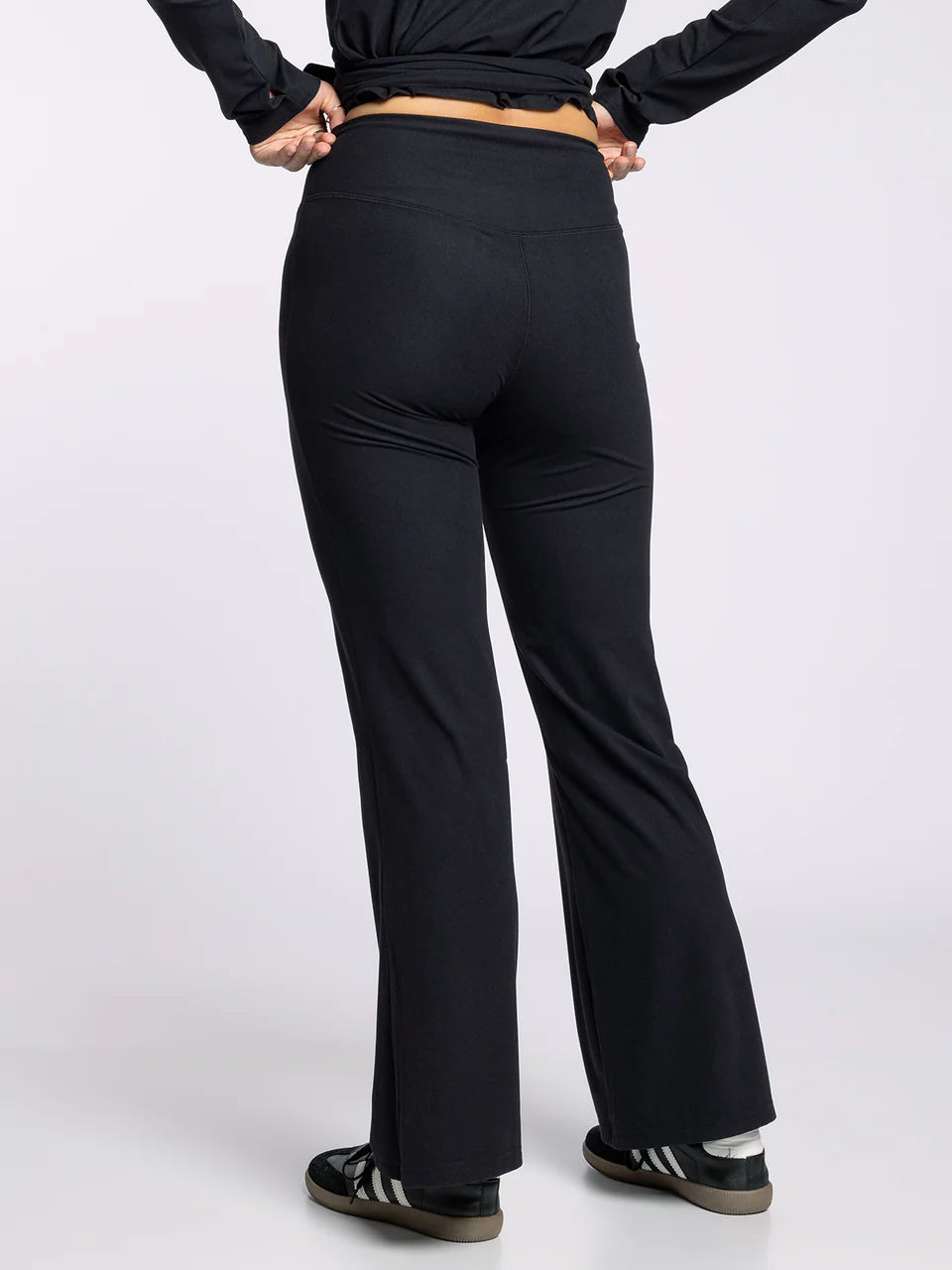 black flare legging pants