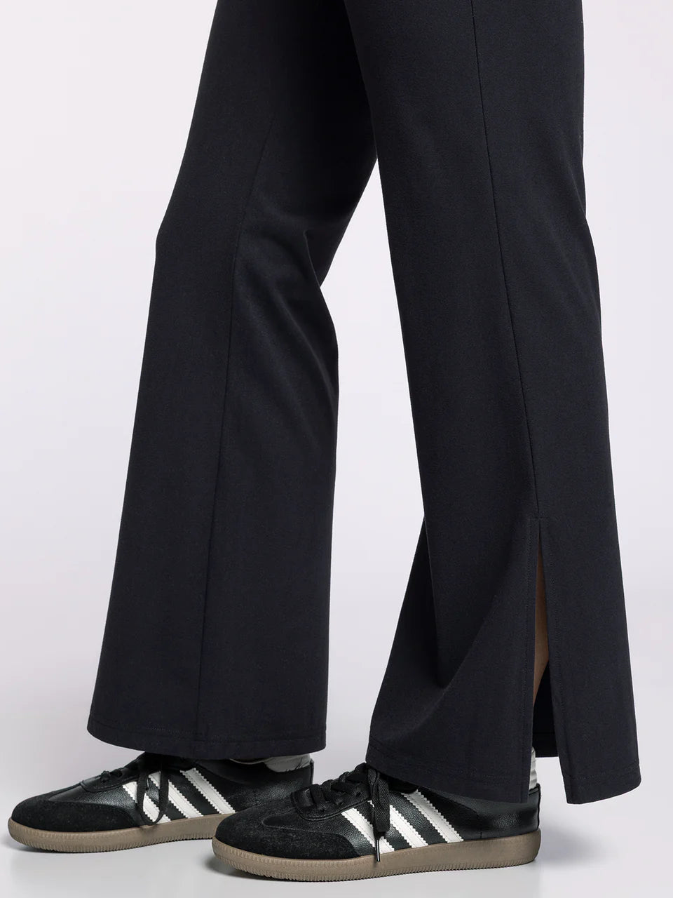 black flare legging pants