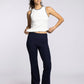 navy flare legging pants