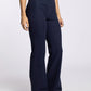 navy flare legging pants