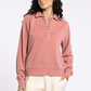 half button collared sweatshirt