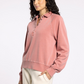 half button collared sweatshirt