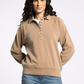 half button collared sweatshirt