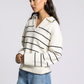 cream and black stripe sweater