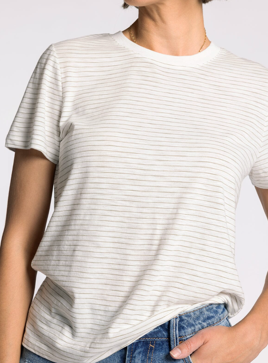green stripe tee