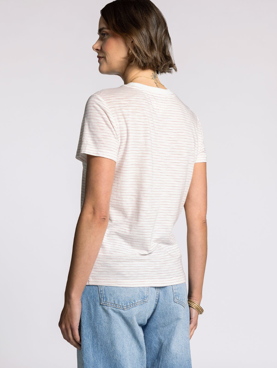 pink stripe tee