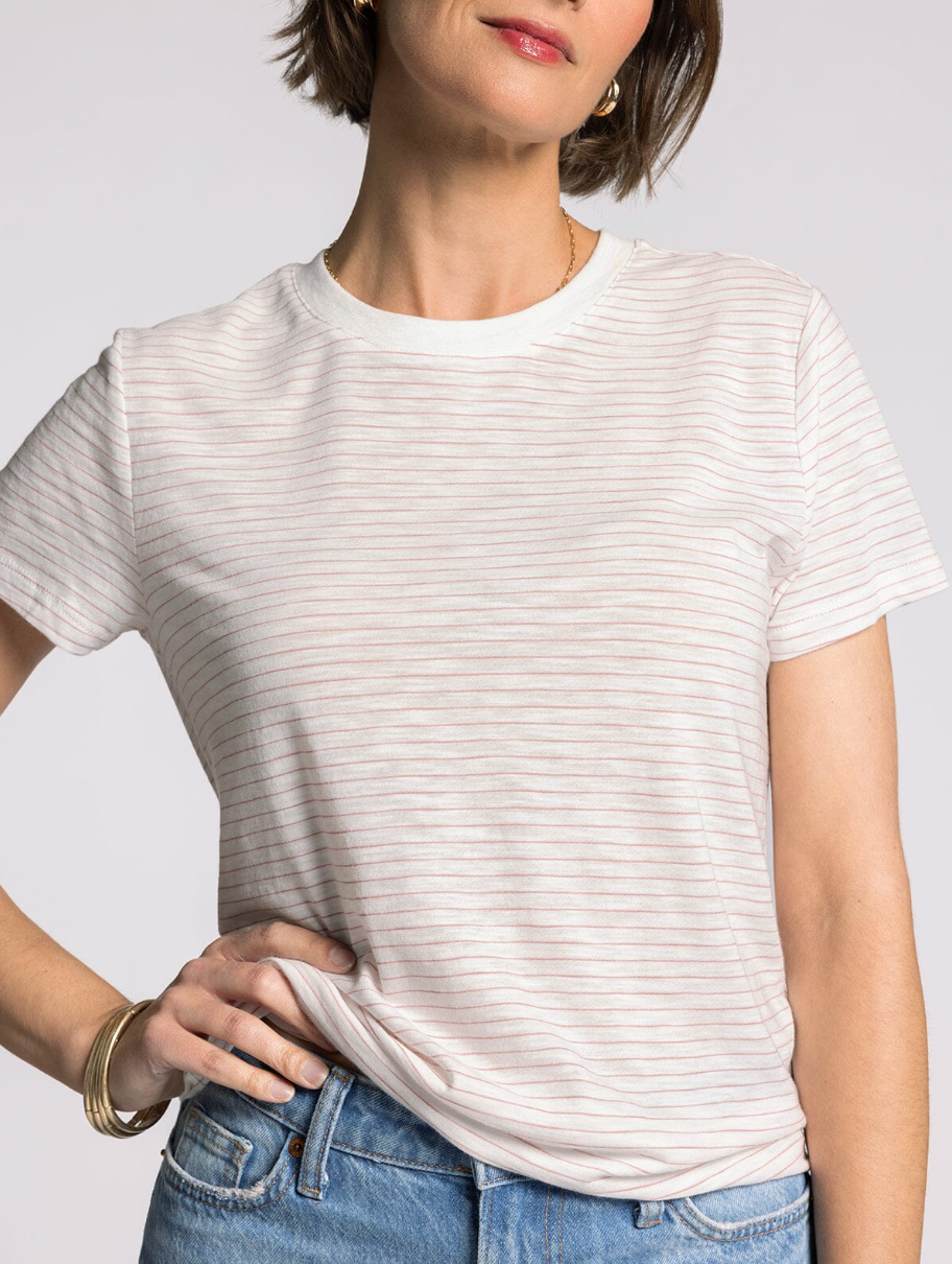 pink stripe tee