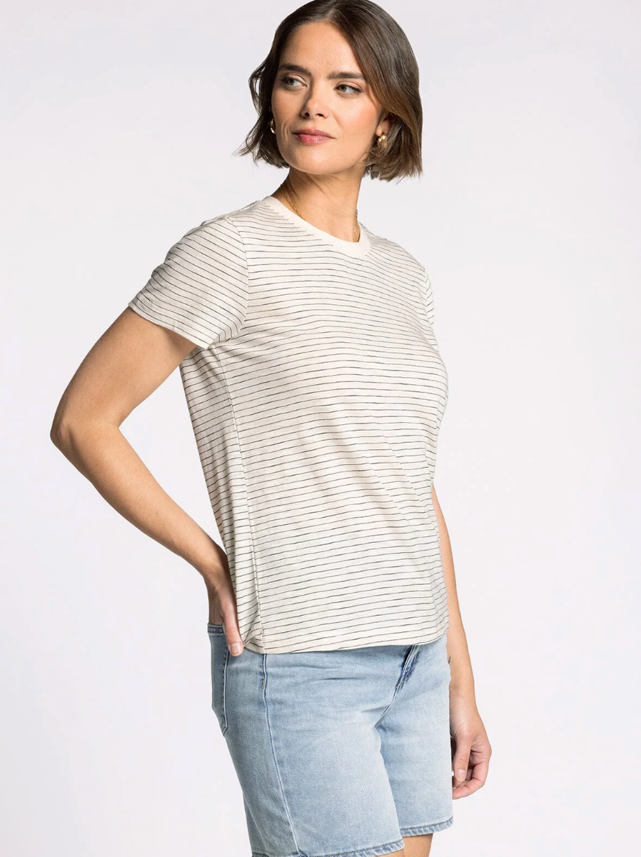 black stripe tee