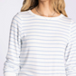 Thread & Supply : Stacey Top in Ivory Blue Stripe