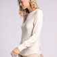 pink heather oat long sleeve top