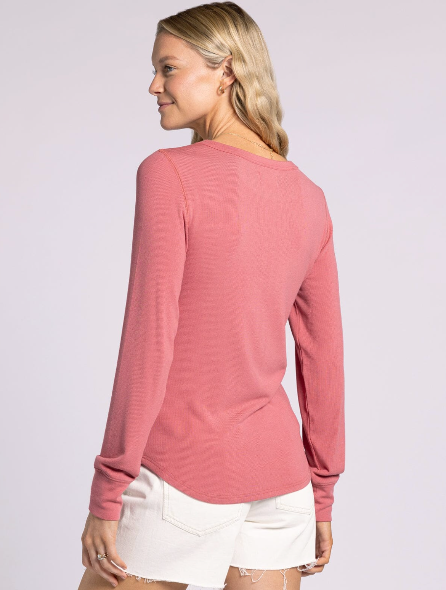 pink long sleeve top