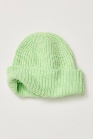 Free People: Frostline Beanie in Fresh Lime