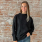 black mock neck tunic sweater