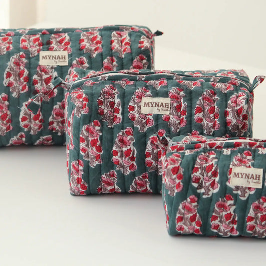Cosmetic Bags : Emerald Motif