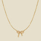 gold bow necklace