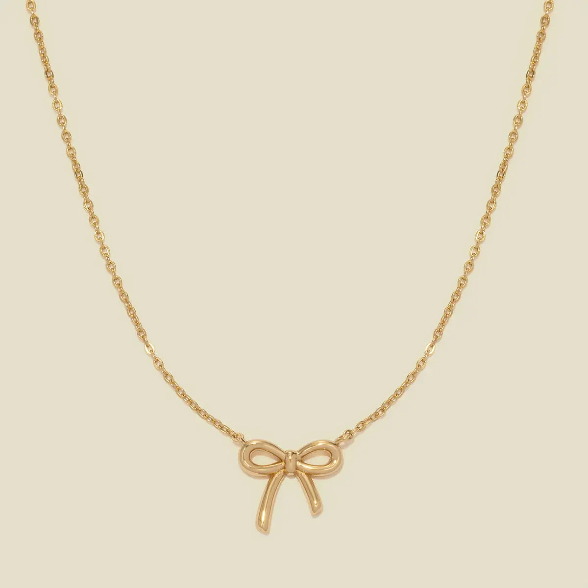 gold bow necklace
