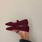 red mary jane flats
