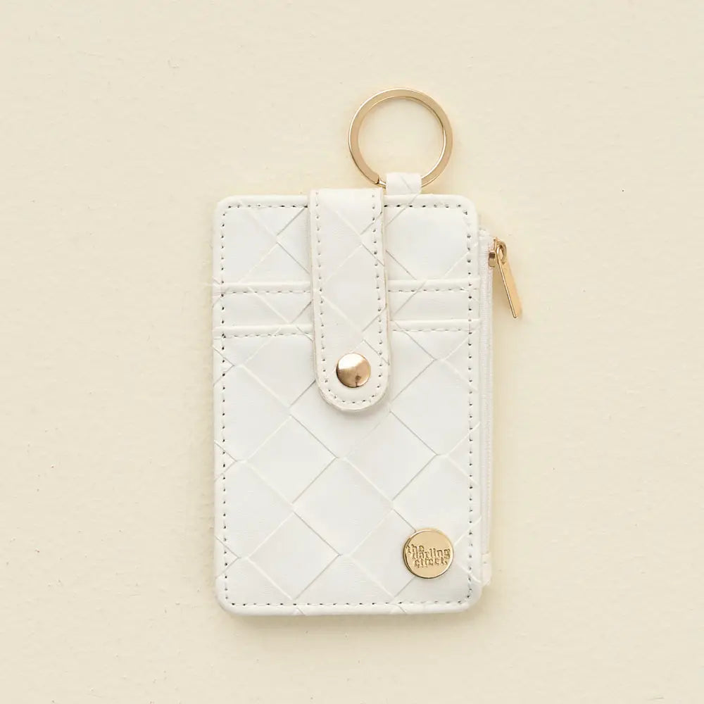 Keychain Wallet : Woven White