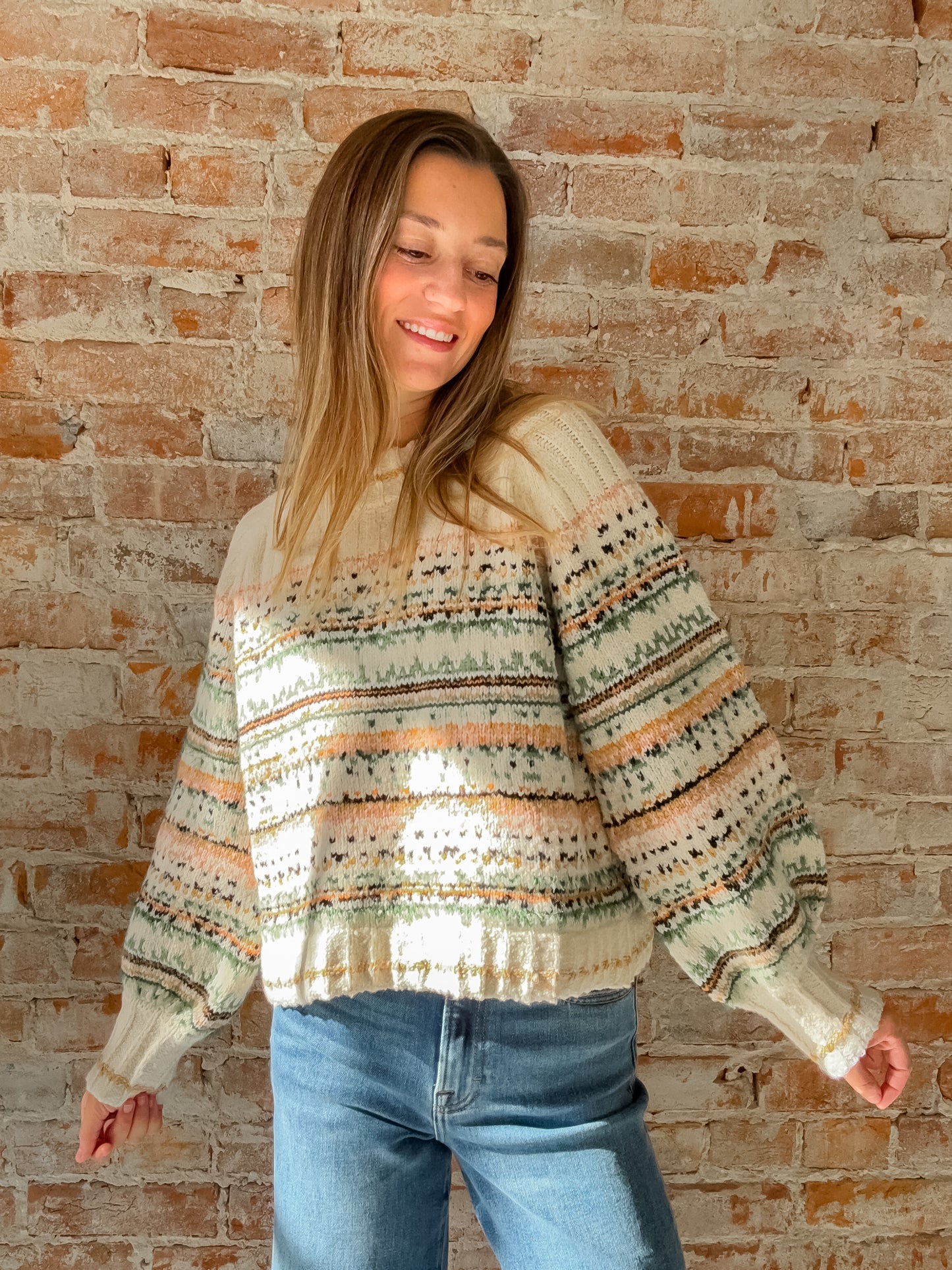 fair isle print sweater
