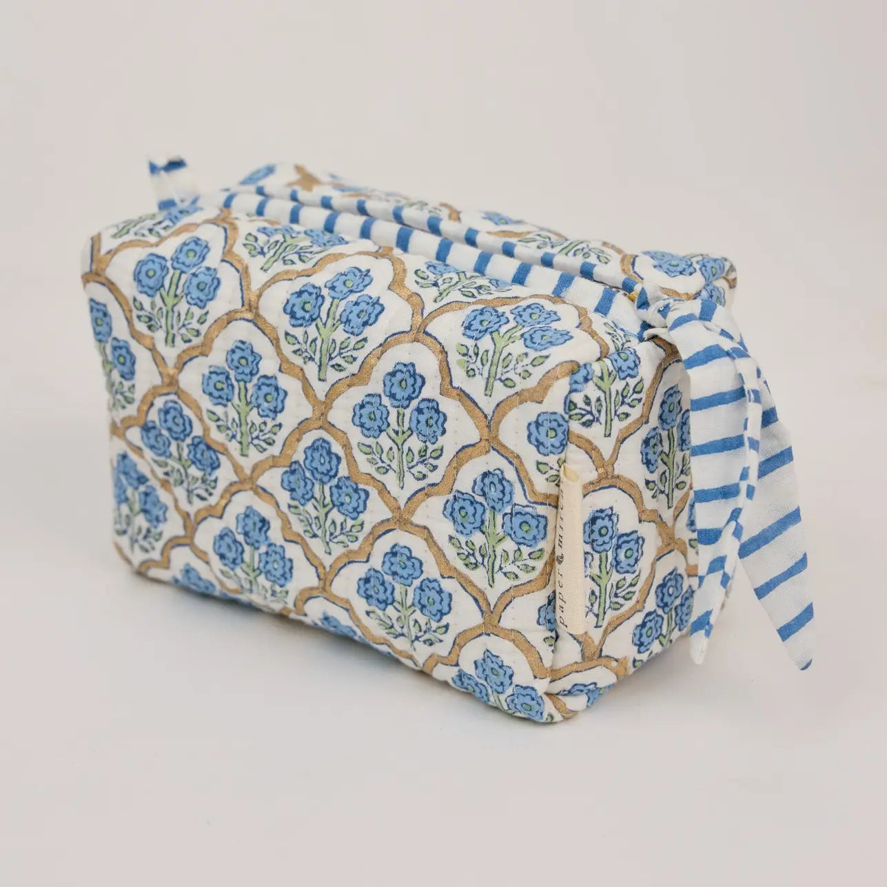 Trellis Indigo Toiletry Bag : Small