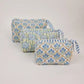 Trellis Indigo Toiletry Bag : Small