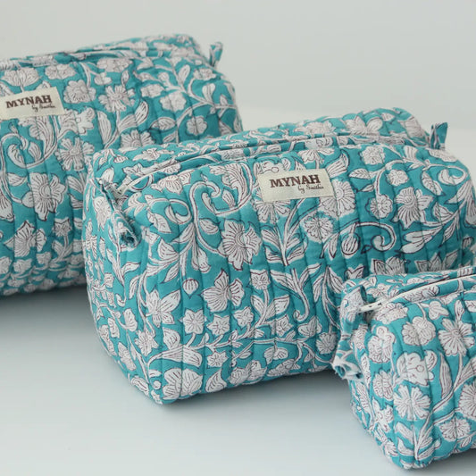 Teal Thistle Cosmetic Bags