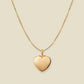 chunky gold heart charm neckace