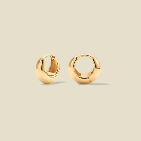 gold huggie hoop earrings