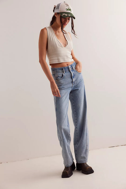 Free People : Aster Straight Leg in Opal