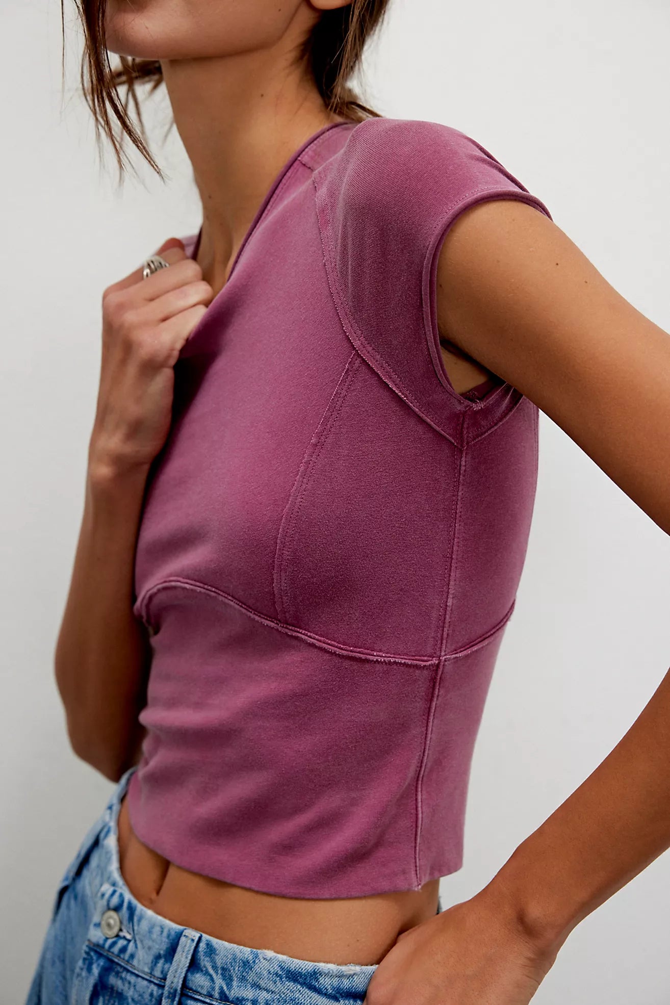 Free People: Protagonist Tee in Viola