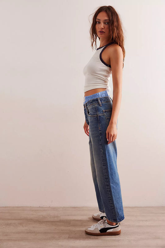 Free People : Deep Trance Boyfriend Jean in Beyond