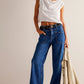 Free People: Palmer Cuff Jeans in Tunnel Vision