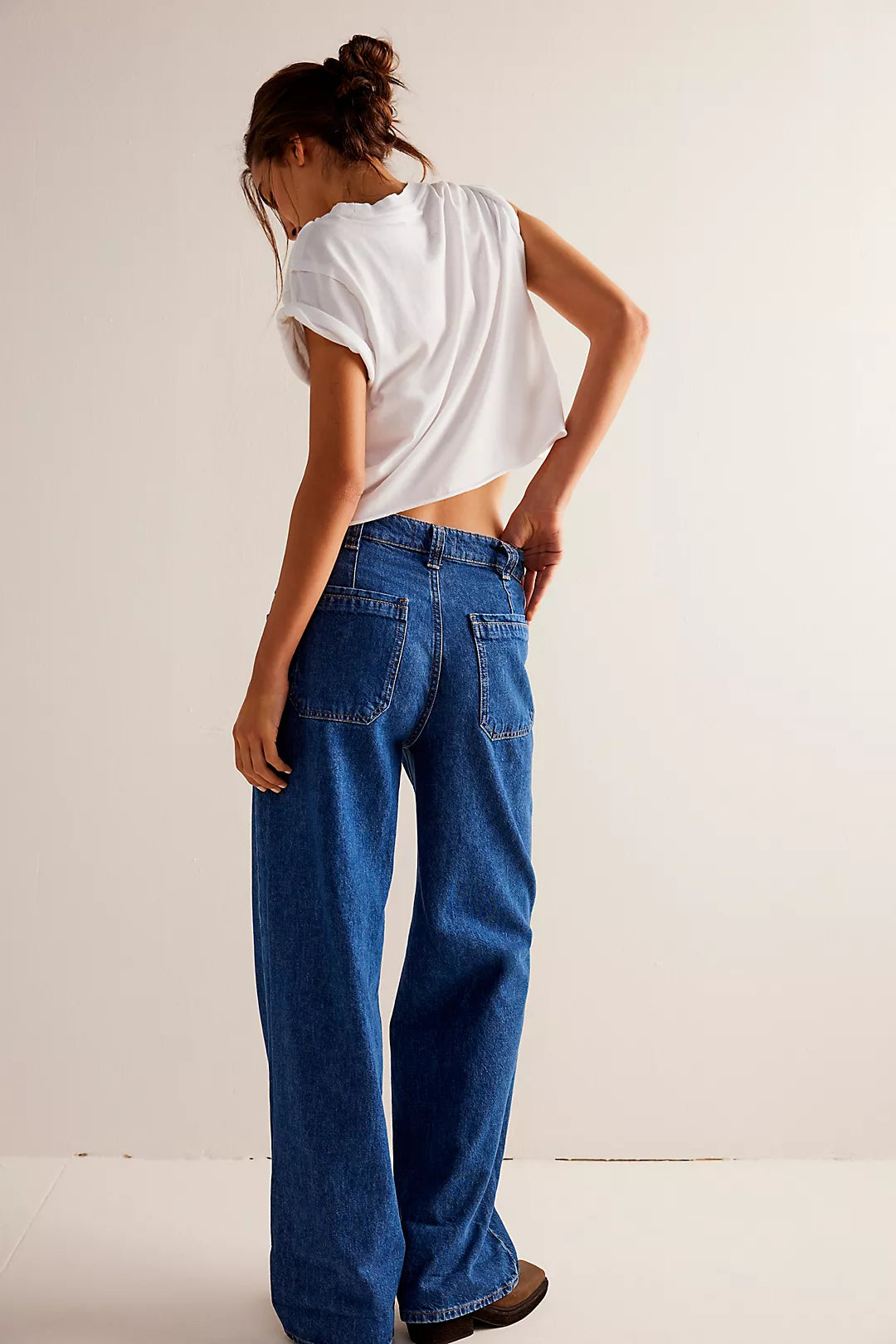 Free People: Palmer Cuff Jeans in Tunnel Vision