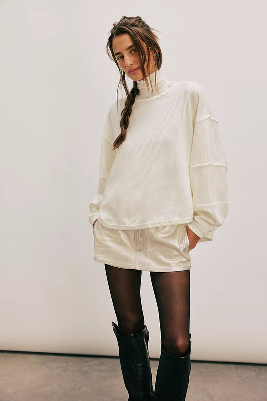 Free People : Total Eclipse Tee in Ivory