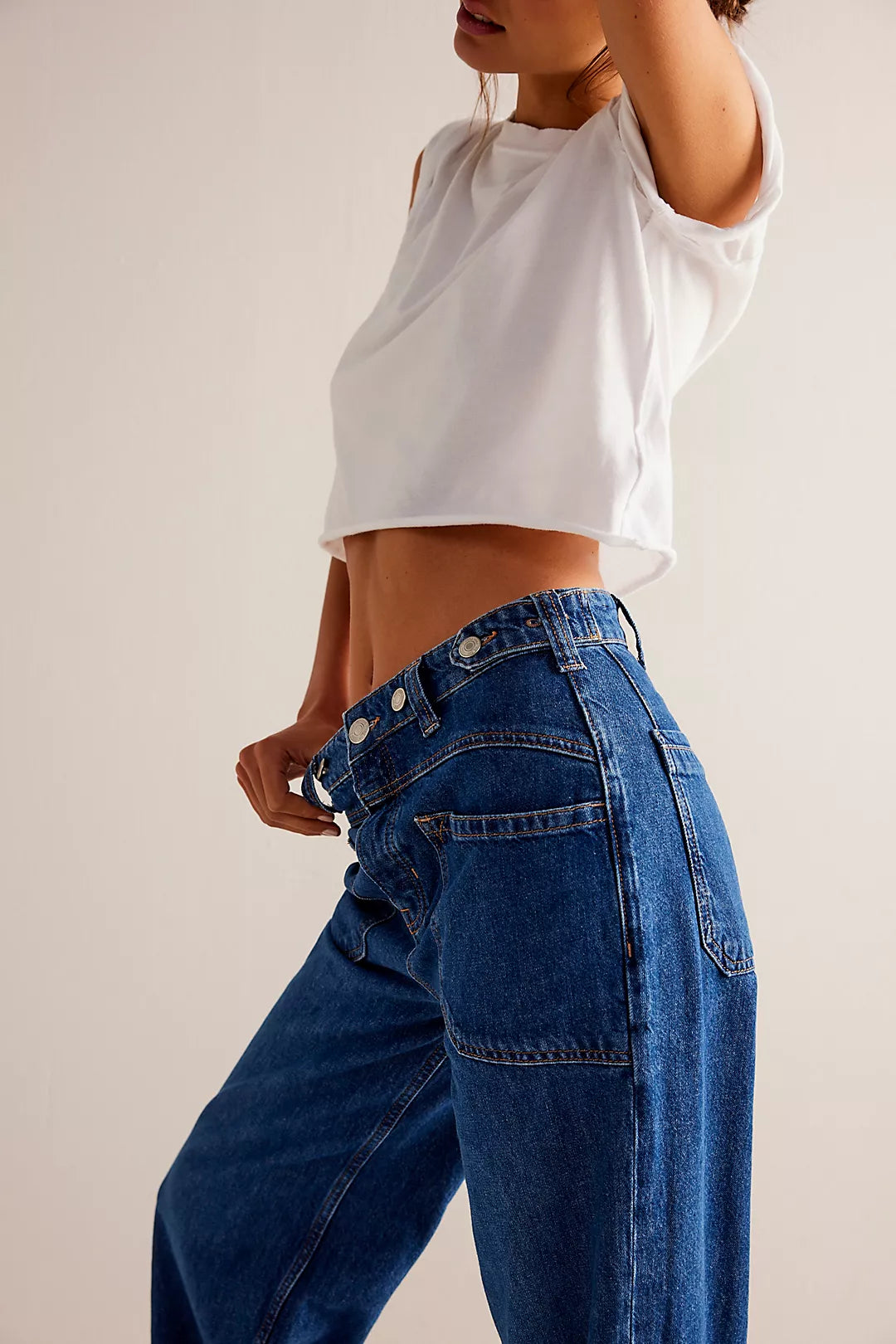 Free People: Palmer Cuff Jeans in Tunnel Vision