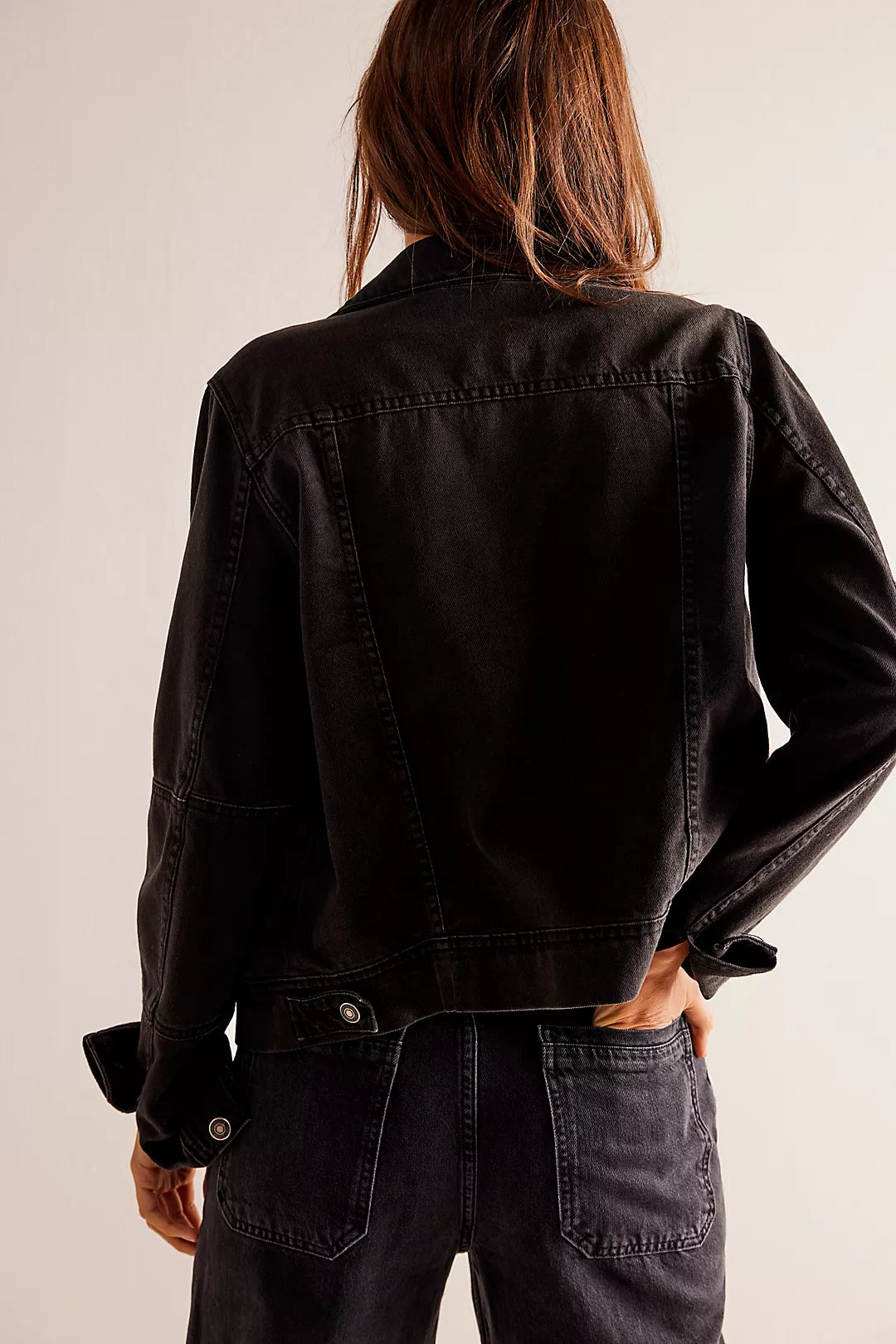 Free People: Rumors Denim Jacket in Black