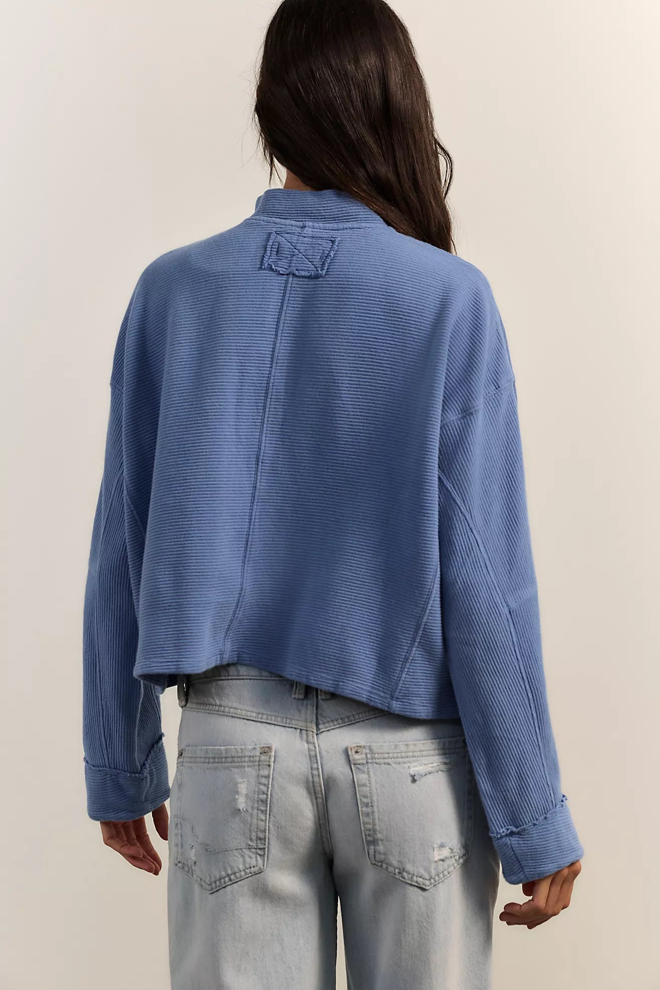 Free People: Celeste 1/4 Zip in Bluebell