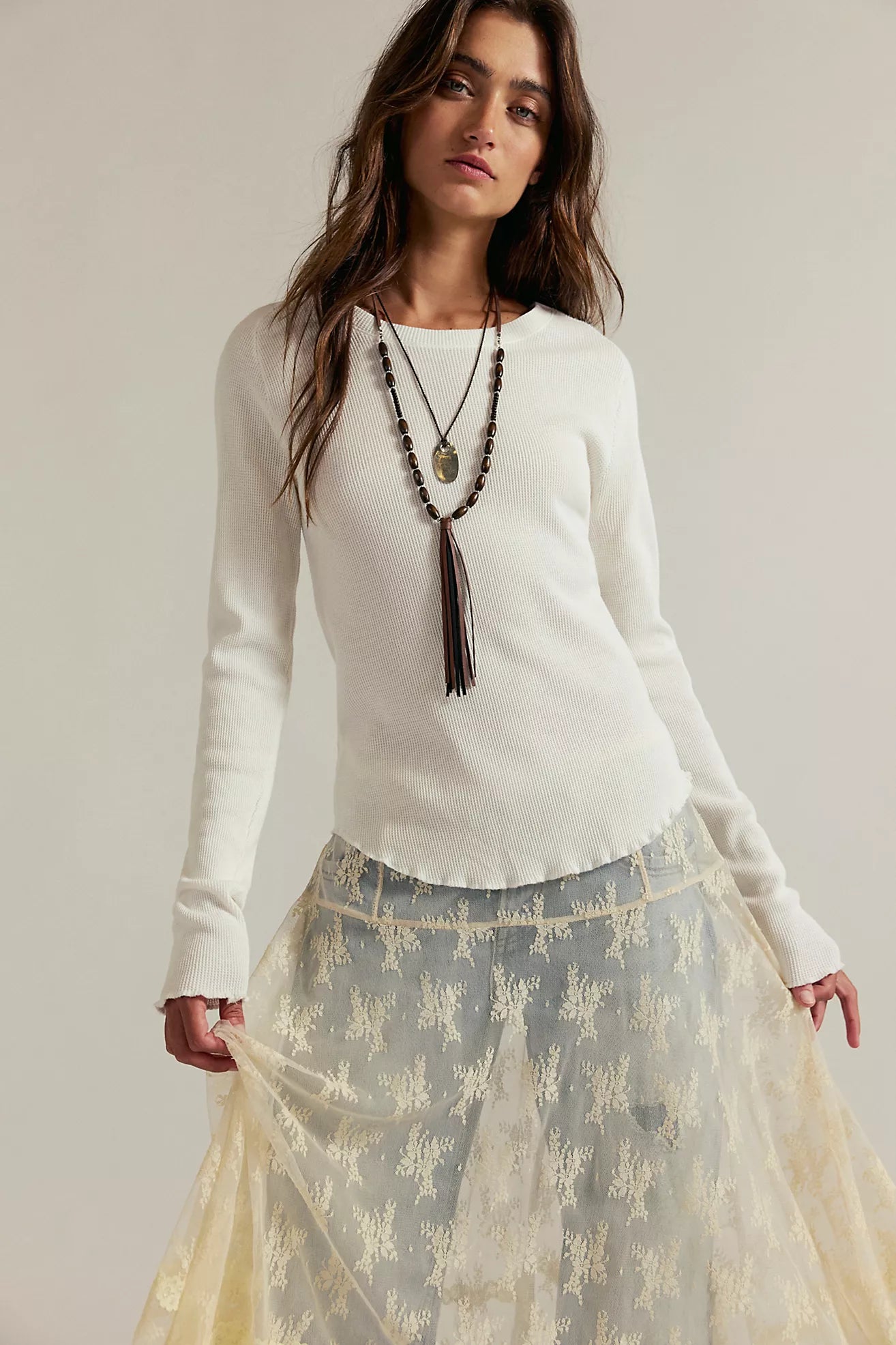 Free People: Easy Does It Tee in White