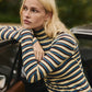 Free People: Good Good Stripe Turtleneck in Yellow Combo