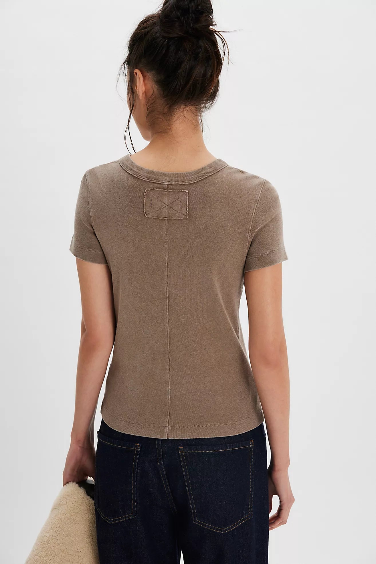Free People: Atlas Crew Tee in Dutch Cocoa