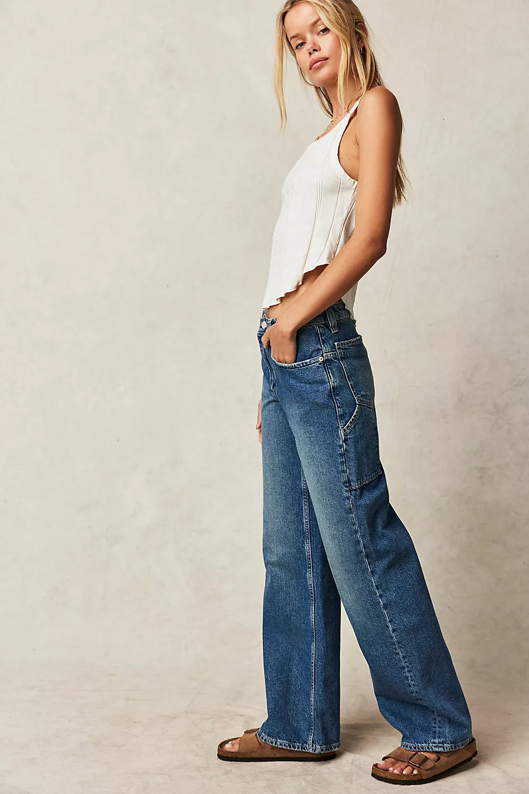 Free People: Tinsley High Rise in Hazy Blue