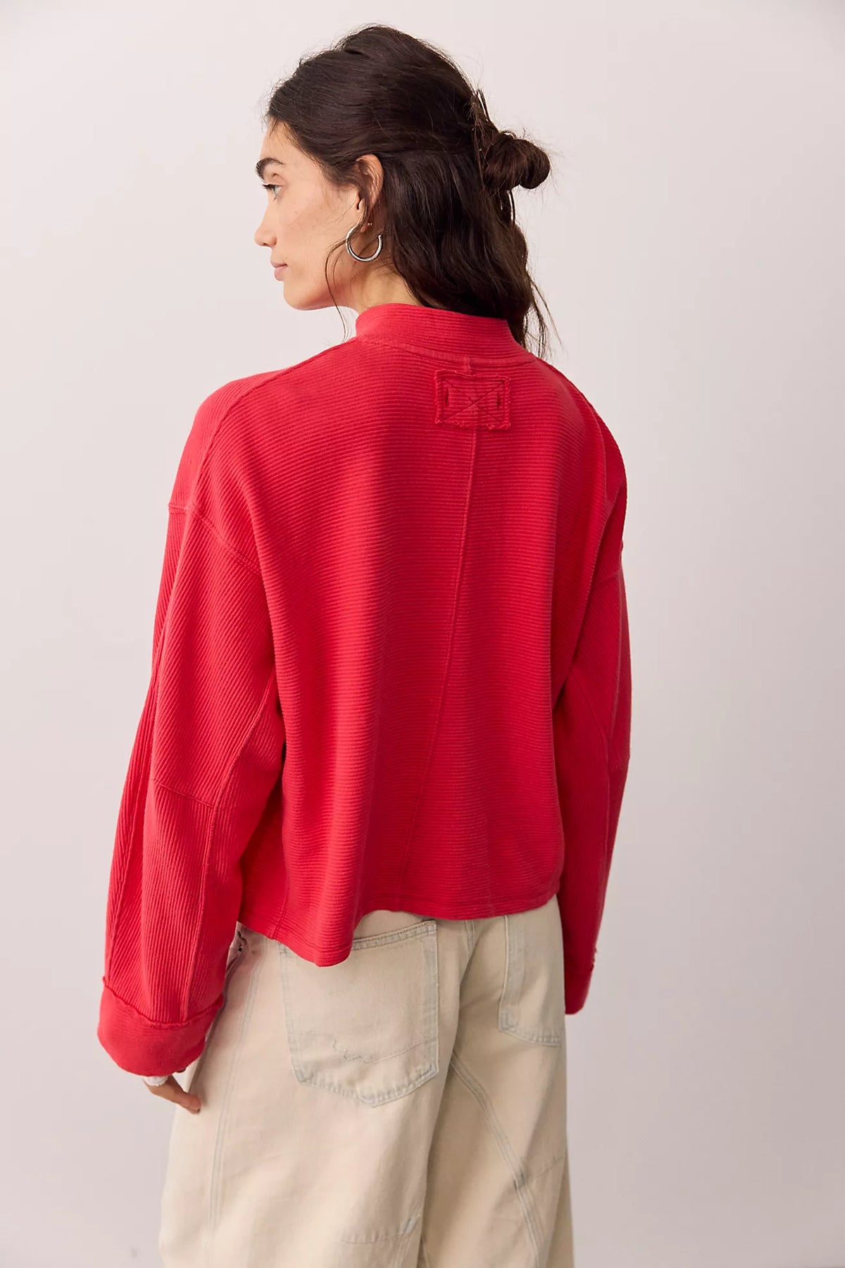 Free People: Celeste 1/4 Zip in Salsa