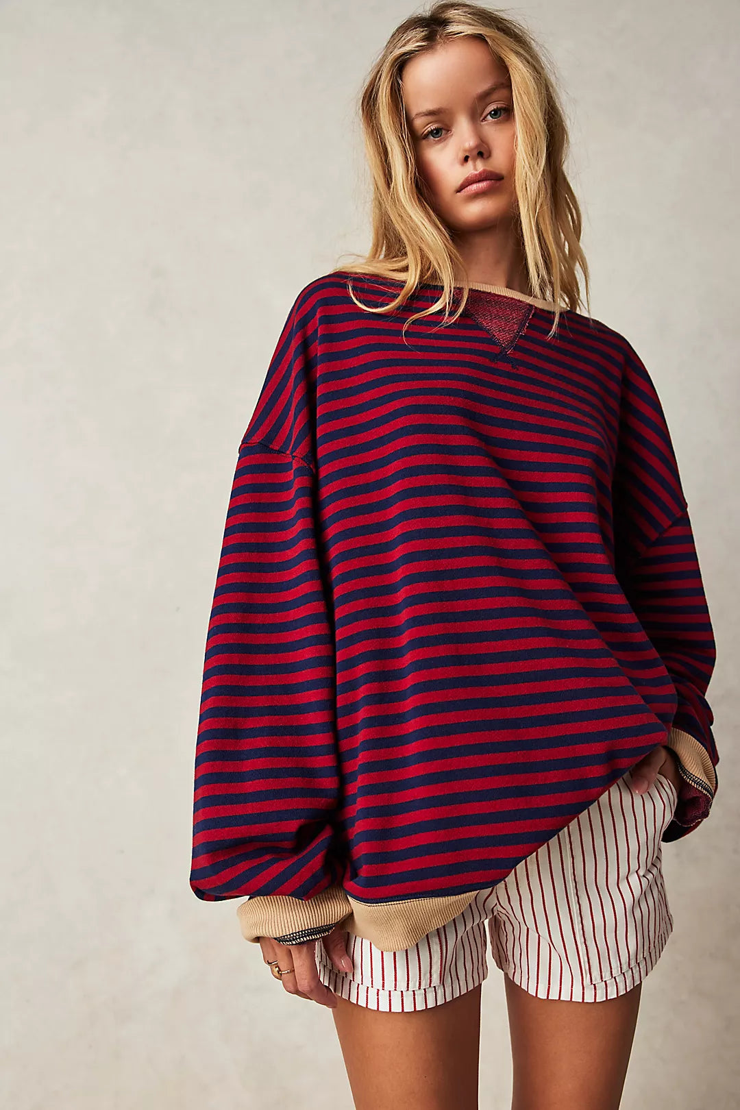 Free People: Classic Crew in Nautical Combo