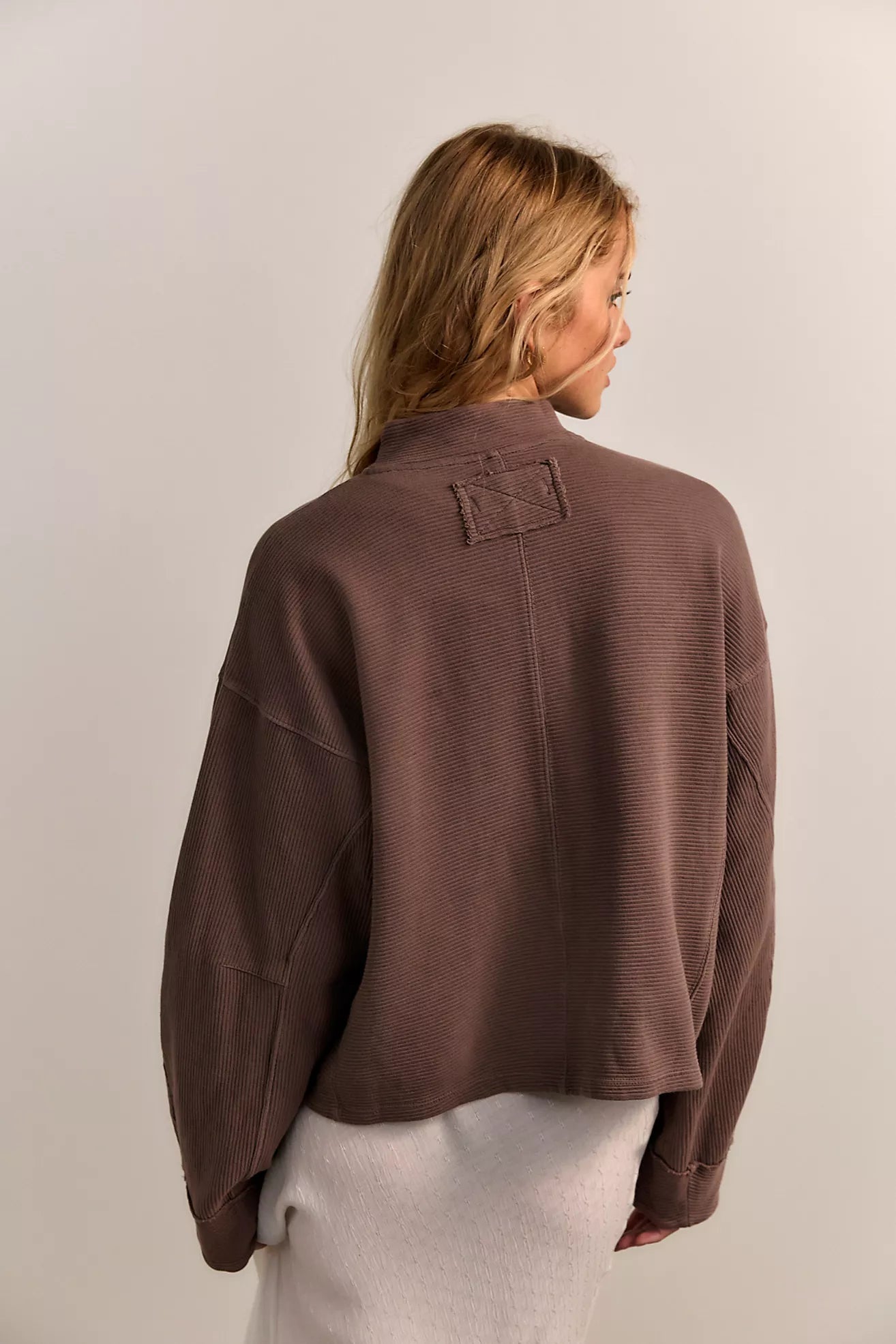 Free People: Celeste 1/4 Zip in Mochachinno