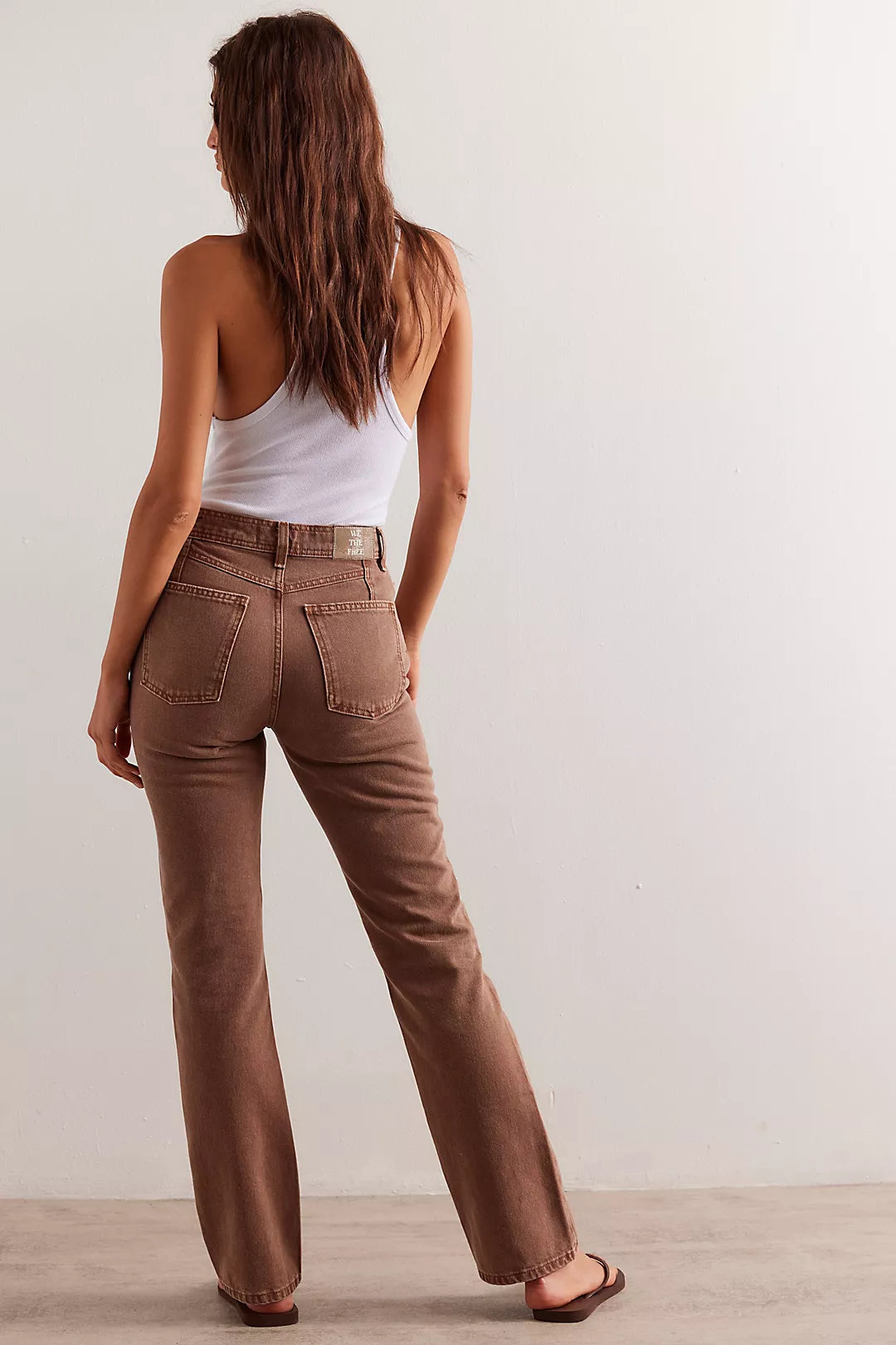 Free People: Xena Slim Straight in Chocolate Mousse