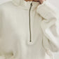 Free People: Celeste 1/4 Zip in Clean Ivory
