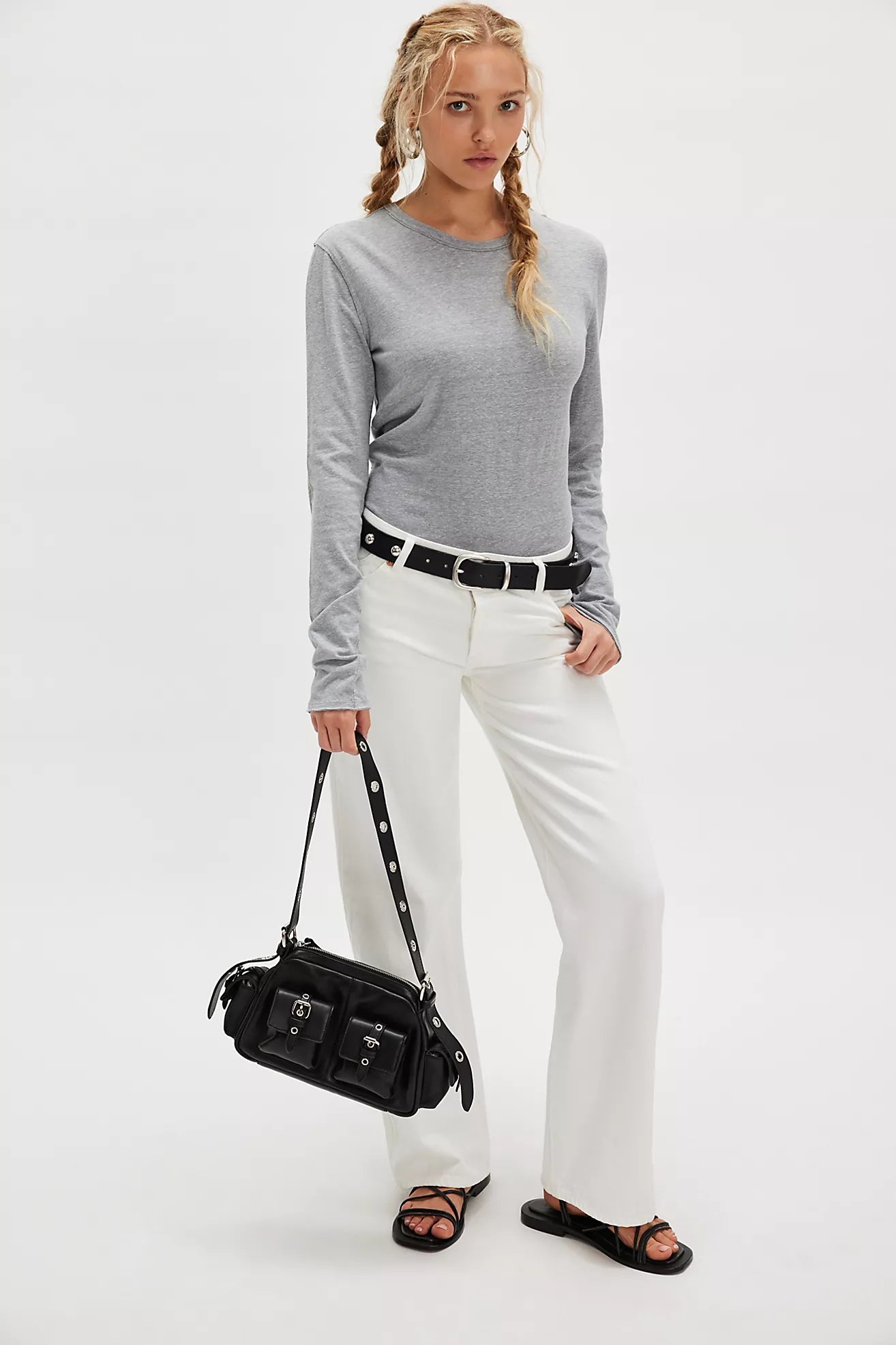 Free People: Nova Tee in Greyhound