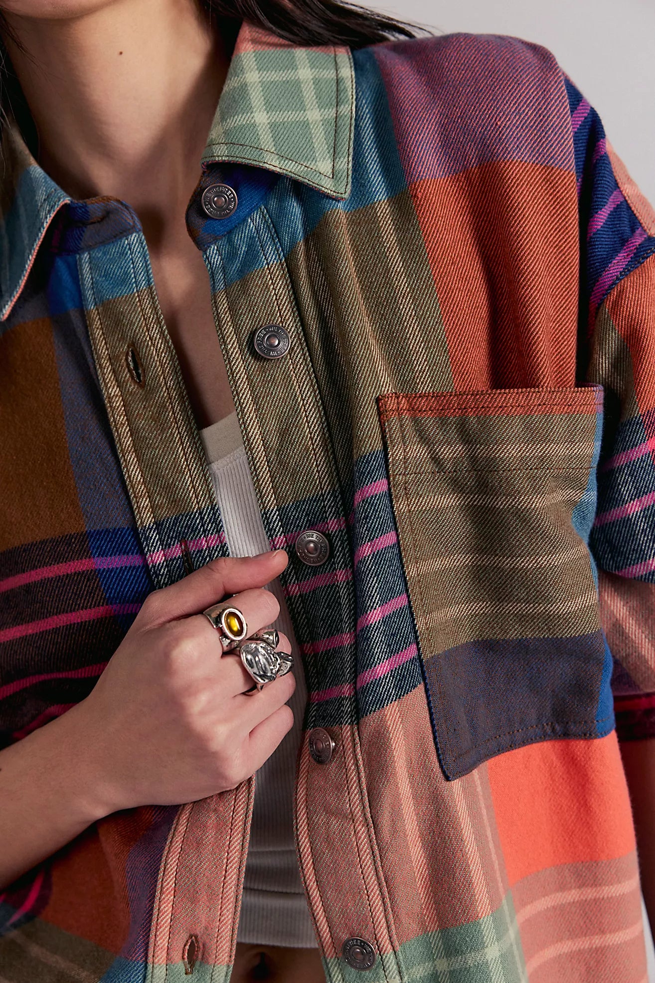 Free People: Ashley Plaid in Ginger Combo